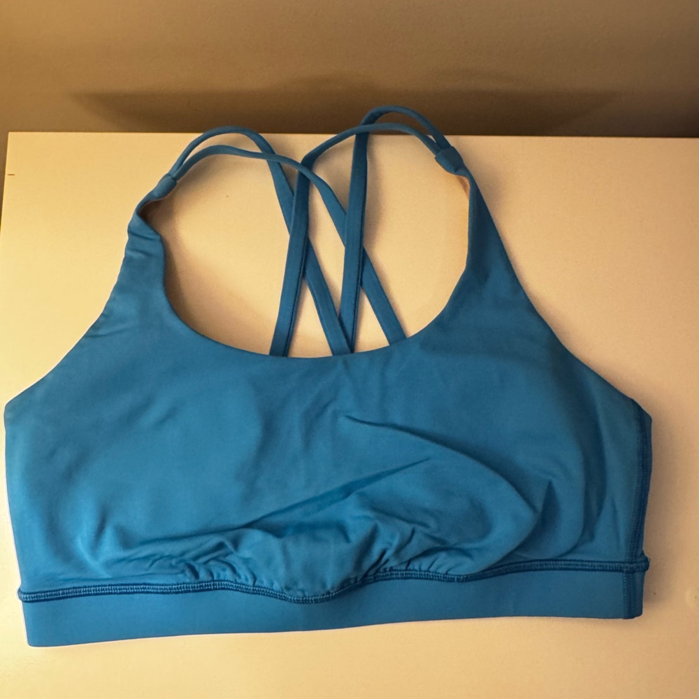 Blue LULULEMON ENERGY BRA - size 10